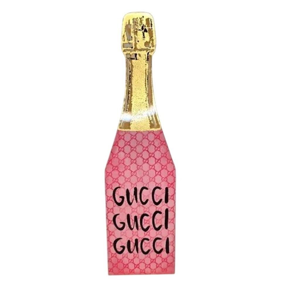 Luxury Designer Champagne Bottle Home Decor